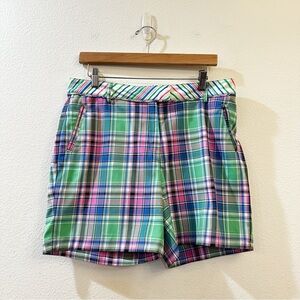 Lady Hagen East Hampton Preppy Plaid Golf Shorts Green Island Women’s Size 10